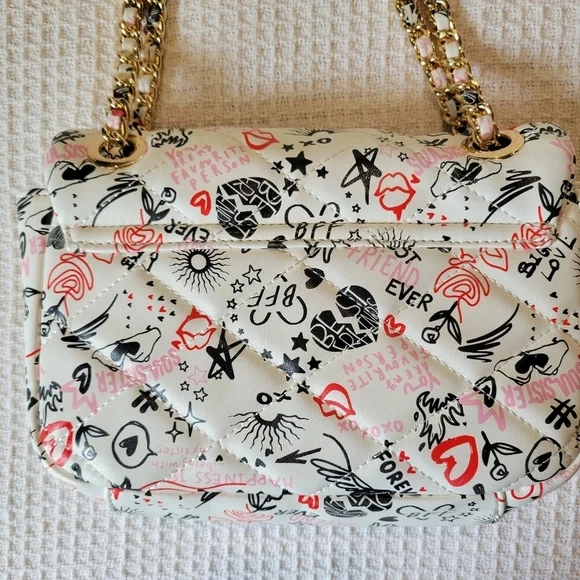 ALDO Trendy White Graphic Shoulder Bag - Picture 8 of 14